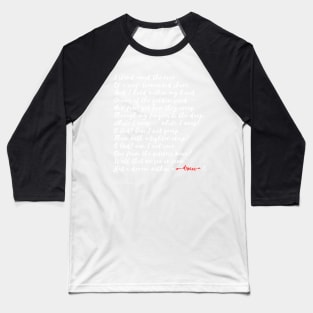 Dream Within a Dream Poem Baseball T-Shirt